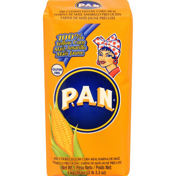 Harina P.A.N Pan Pre-Cooked Yellow Corn Meal, 35 oz