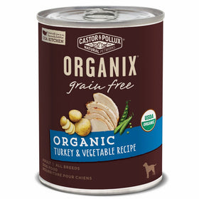 Castor & Pollux Organix Organic Grain Free Organic Turkey & Vegetable Recipe Wet Dog Food, 12.7 oz, Case of 12 Cans