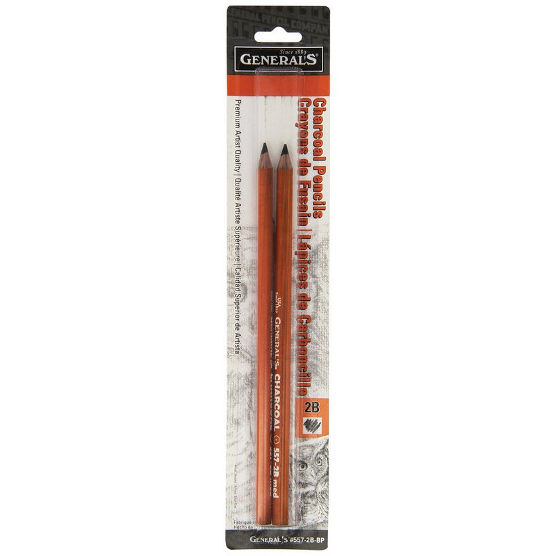 Charcoal Pencils 2/Pkg-2B