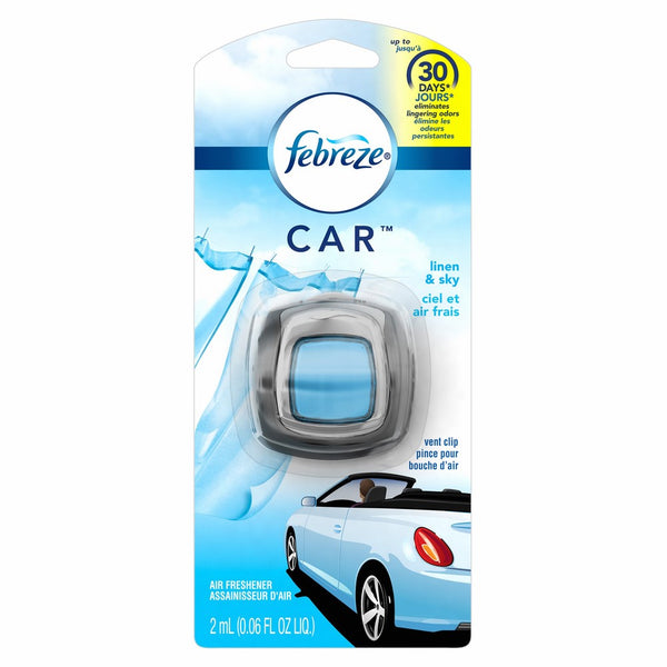 Febreze CAR Air Freshener Linen & Sky (0.06 oz)(pack of 8)