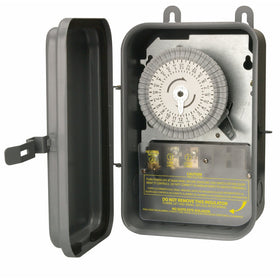 Woods 59101RWD Outdoor 24-Hour Heavy Duty Mechanical Time Switch, 120V/40 SPST