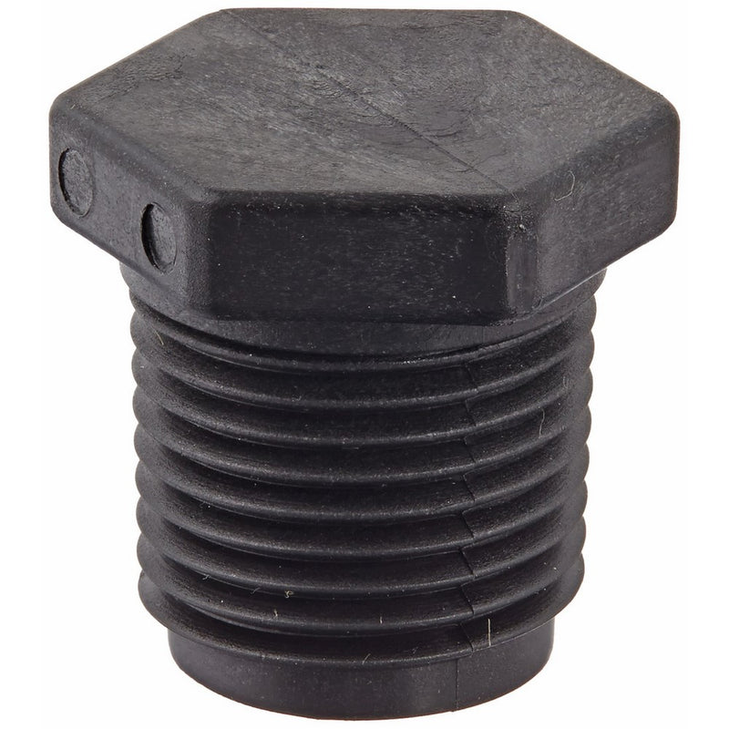 Banjo PLUG050 Polypropylene Pipe Fitting, Plug, Schedule 80, 1/2" NPT Male