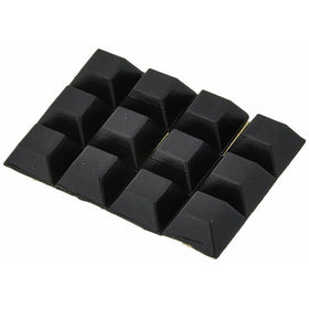 Square Self Adhesive Rubber Pads for Furniture12mmx12mmx6mm 12 in 1