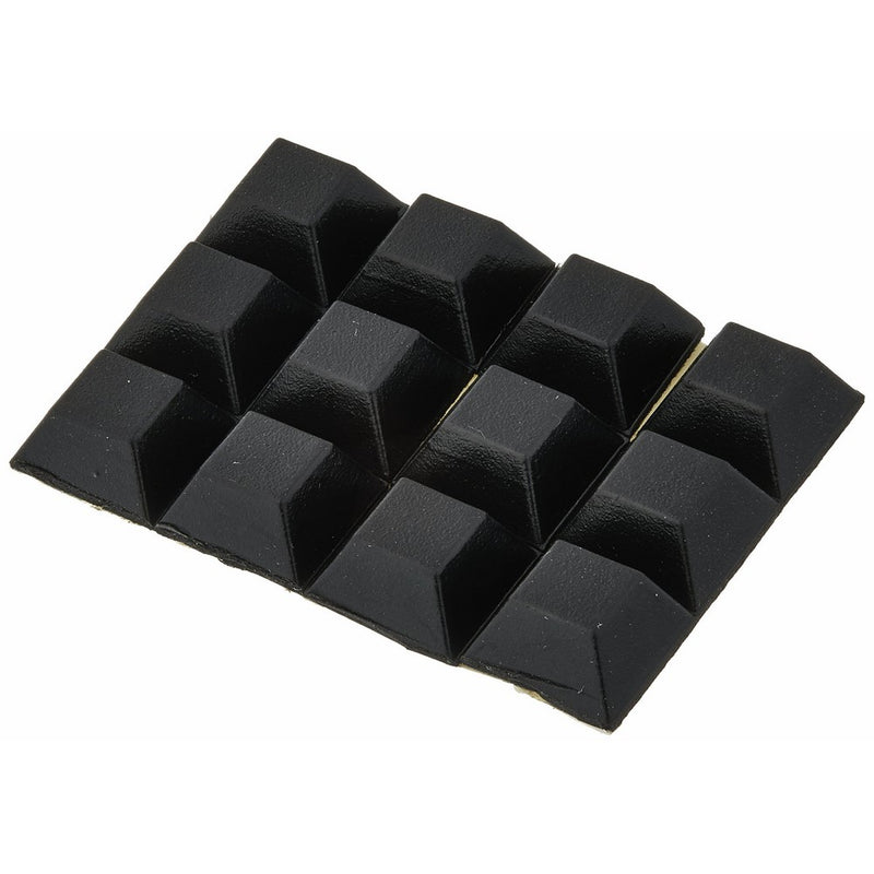 Square Self Adhesive Rubber Pads for Furniture12mmx12mmx6mm 12 in 1