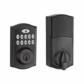 Kwikset 99130-003 SmartCode 913 UL Electronic Deadbolt featuring SmartKey in Venetian Bronze