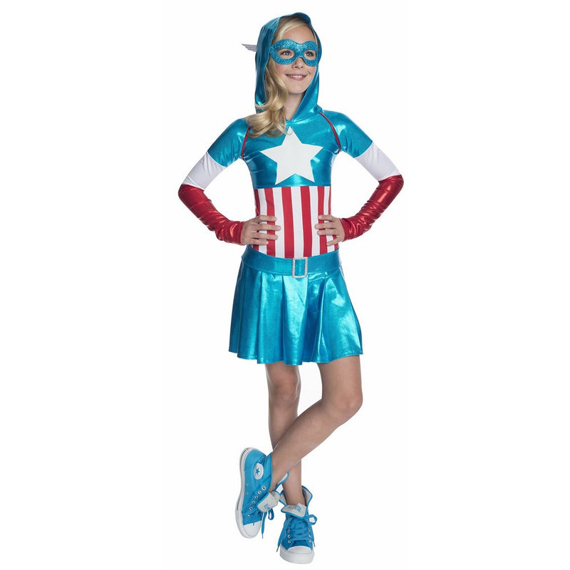 Rubies Marvel Classic Child's American Dream Hoodie Costume Dress, Large