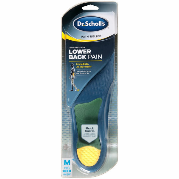 Dr. Scholl's Pain Relief Orthotics for Lower Back Pain for Men, 1 Pair, Size 8-14