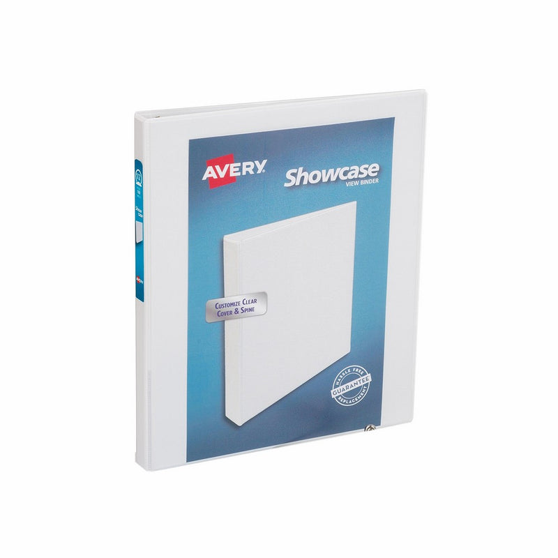 Avery Economy Showcase View Binder with .5 Inch Round Ring, White, 1 Binder (19551)