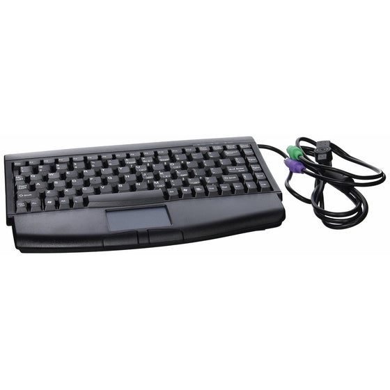 Adesso Mini Black PS/2 Keyboard with Glidepoint Touchpad (ACK-540)