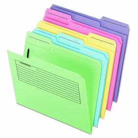 Pendaflex 45270 Printed Notes Folders with Fastener, 1/3 Cut Top Tab, Letter, Assorted (Pack of 30)