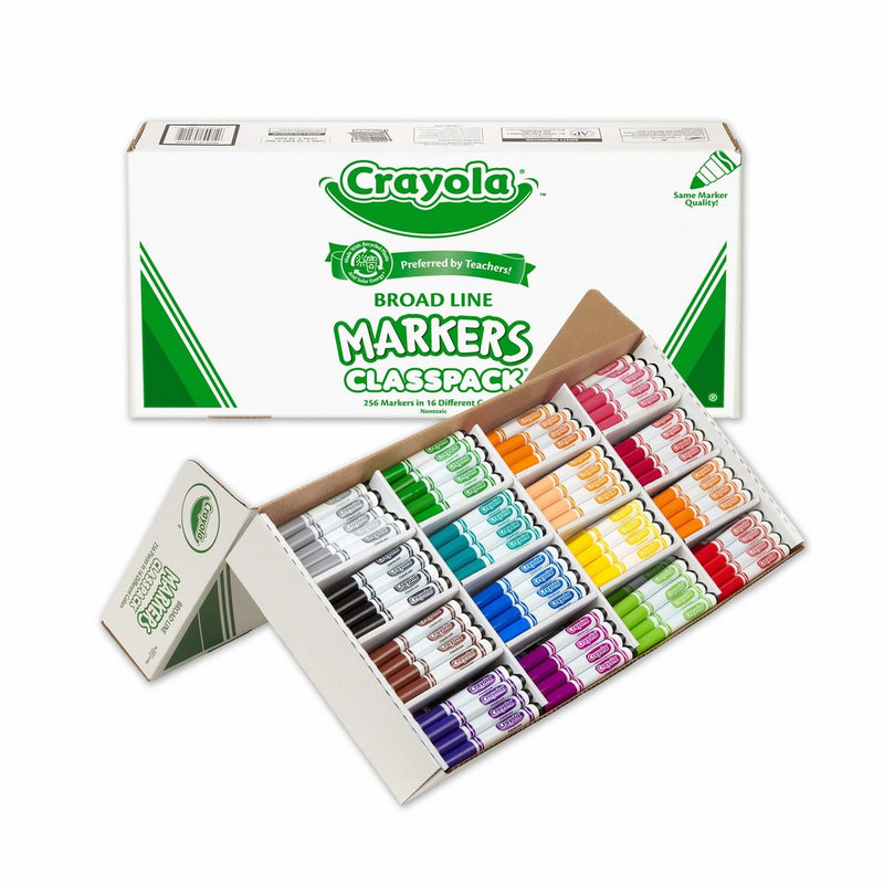 Crayola Broad Line Markers Bulk, 256 Count Classpack