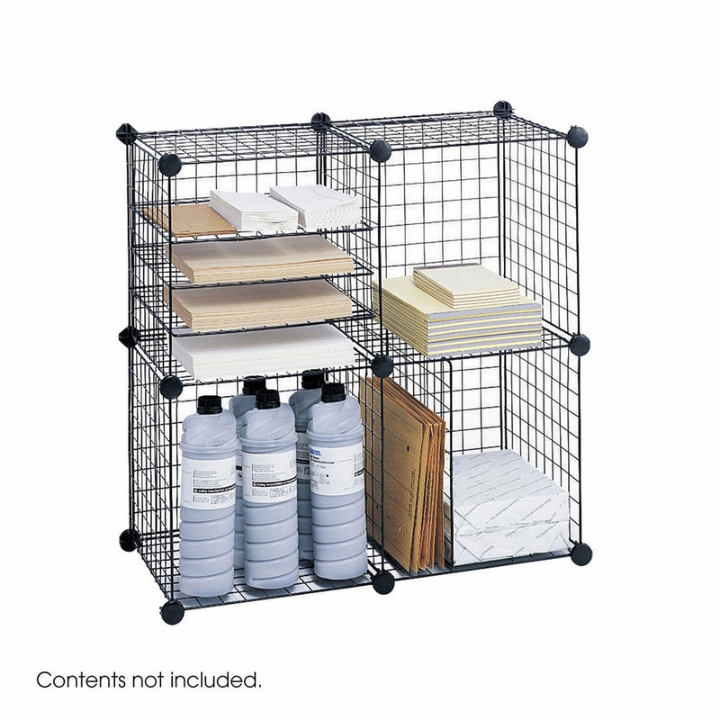 Safco Products 5279BL Wire Storage Cube Set, Black