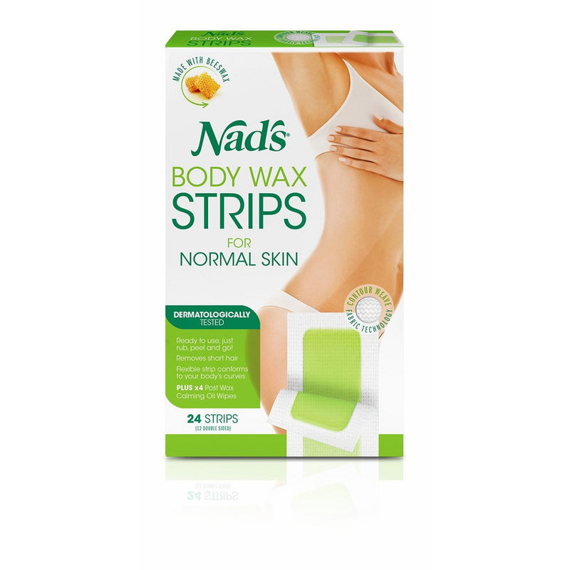 Nad's Body Wax Strips, 24 Strips