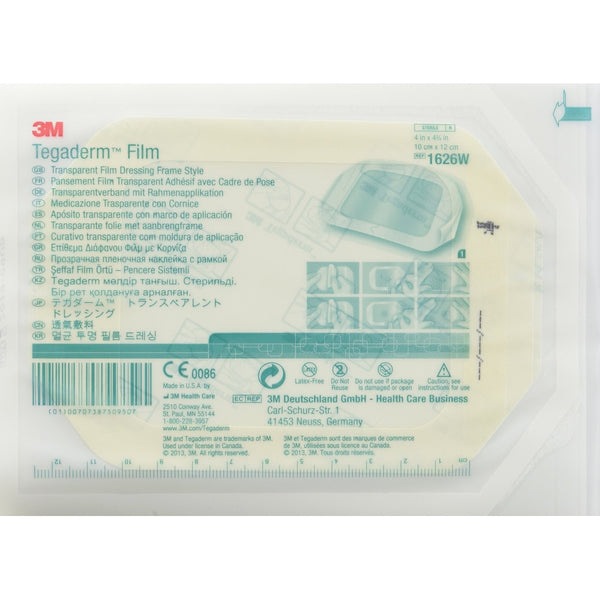 3M Tegaderm Transparent Film Dressing - 4" x 4 3/4 - Pack of 10