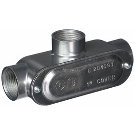 Halex 58810 1-Inch Aluminum Conduit Body with Cover and Gasket Type T