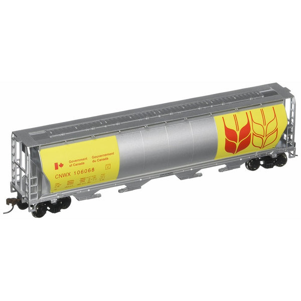 Bachmann Trains Government of Canada - Yellow 4 Bay Cylindrical Grain Hopper