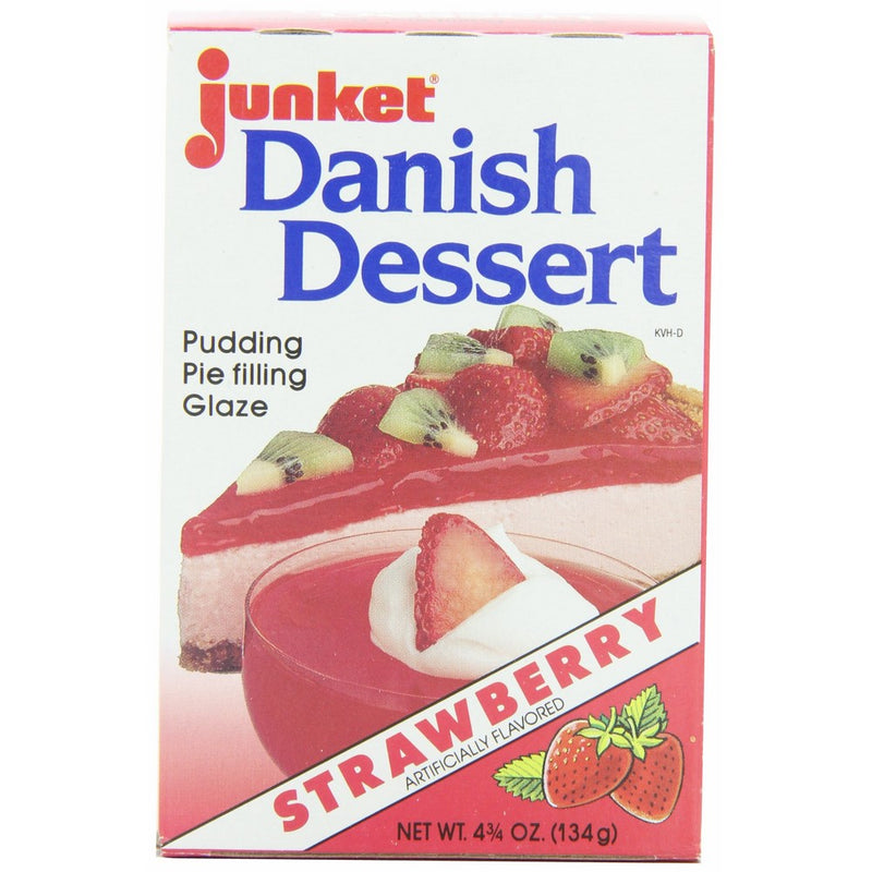 Junket Danish Dessert Strawberry, 4.75-Ounce Boxes (Pack of 12)