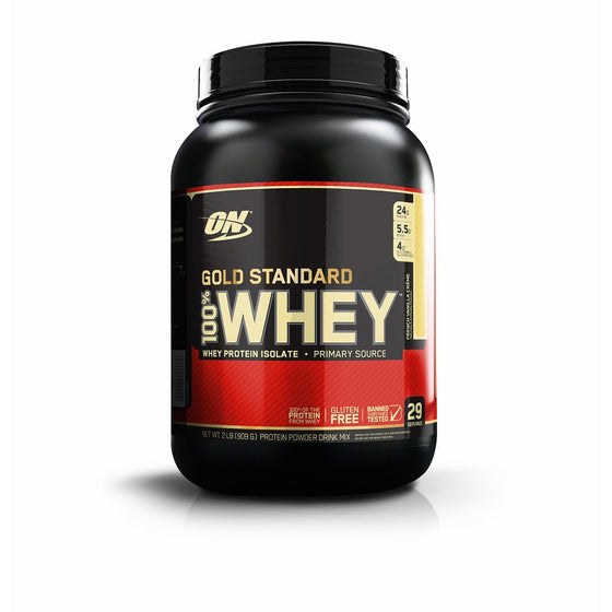 Optimum Nutrition Gold Standard 100% Whey Protein Powder, French Vanilla Creme, 2 Pound