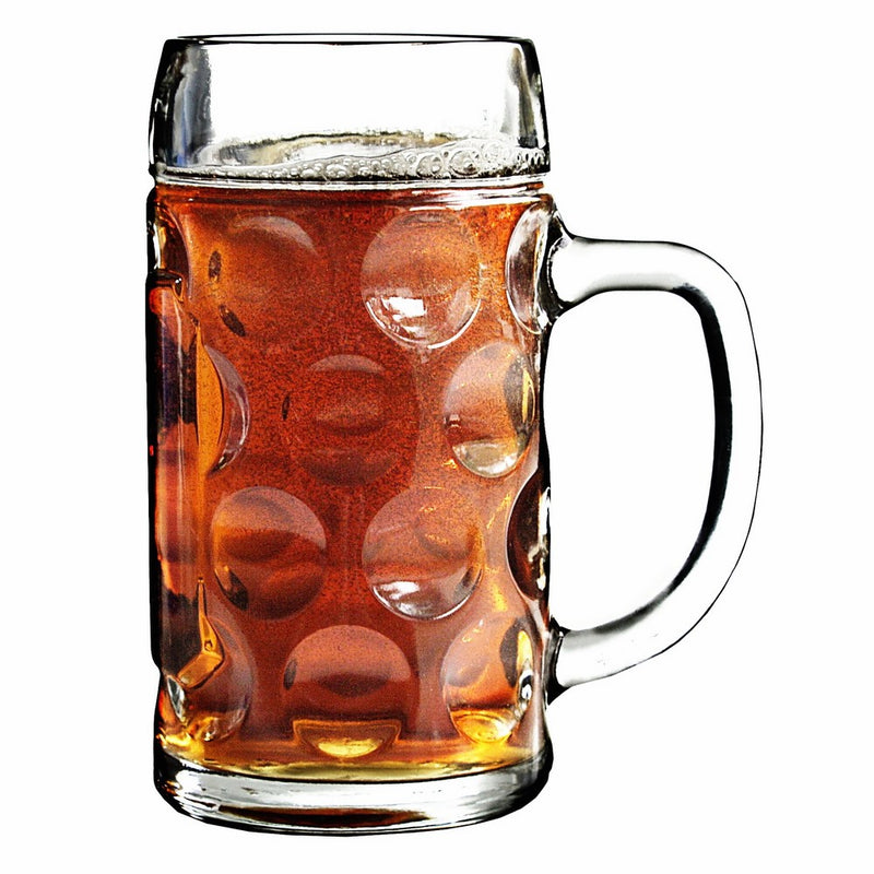 Stolzle 0.5 Liter Dimpled Glass Beer Stein