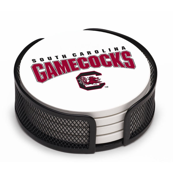 Thirstystone VUSC-HA17 Stoneware Drink Coaster Set with Holder, University of South Carolina