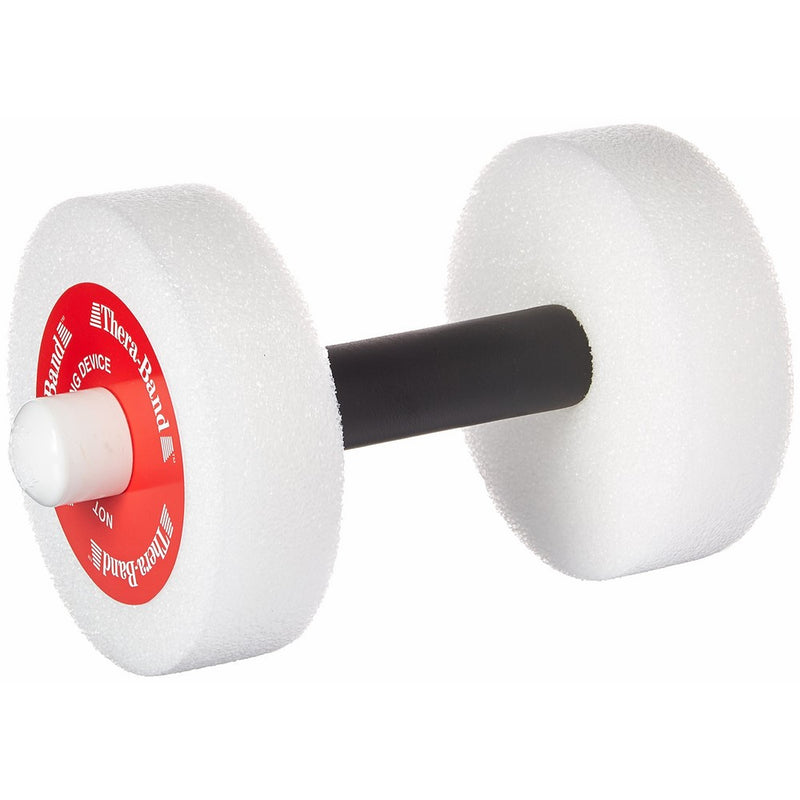 TheraBand Water Weights, Set of Aquatic Hand Bars for Pool Fitness, Dumbbell Weight with Padded Grip, 2 Foam Weights for Water Aerobics, Therapy, Workouts, Pool Exercise Equipment, Aqua Training, Red, Light, Beginner