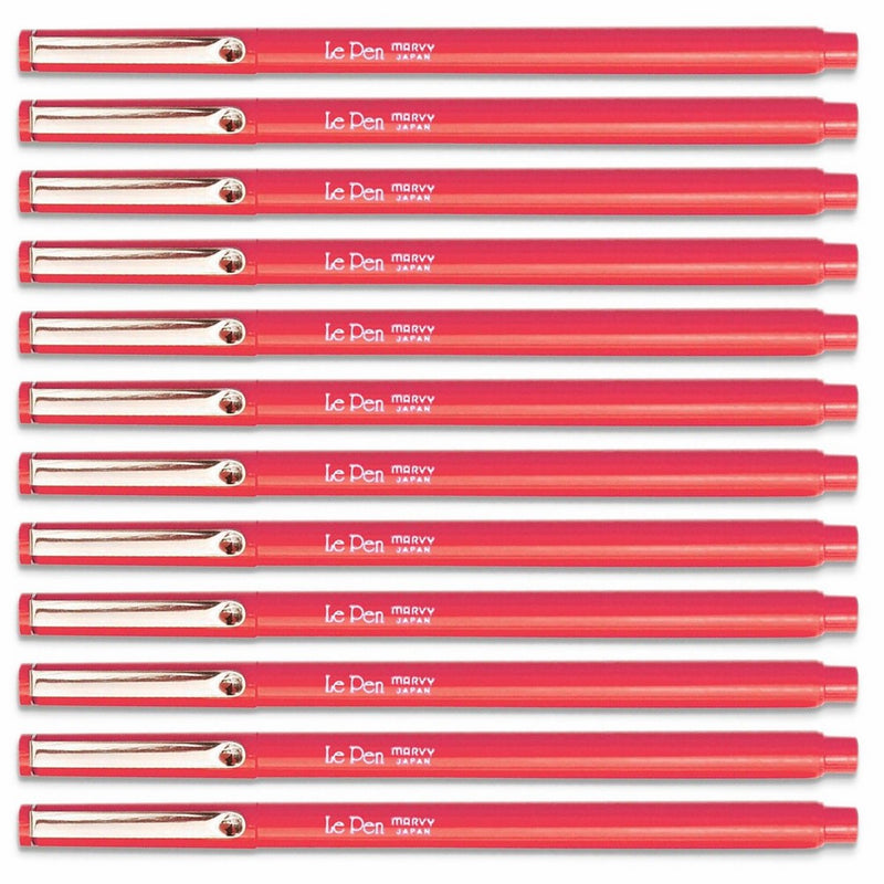Bulk Buy: Uchida Le Pen .03mm Point Open Stock-Red (12-Pack)