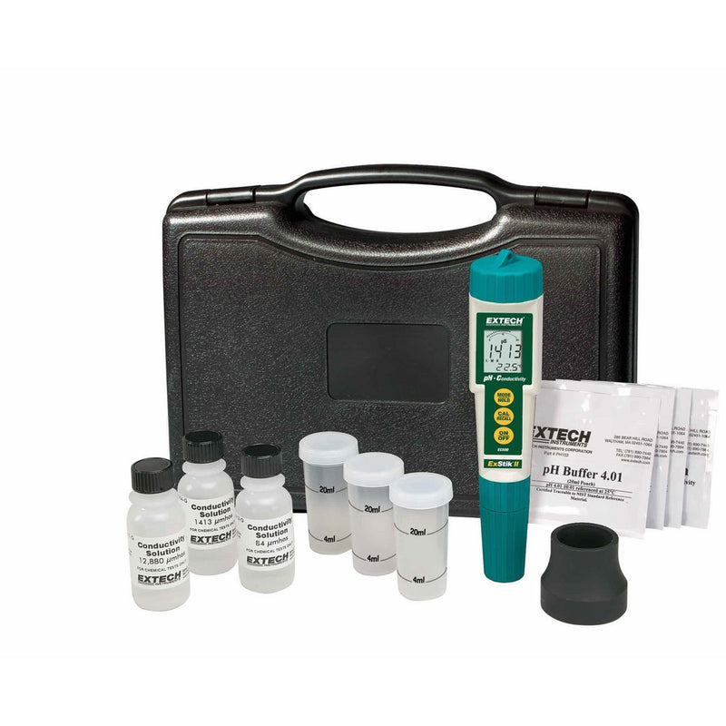 Extech EC510 Waterproof ExStik II pH/Conductivity Meter Kit