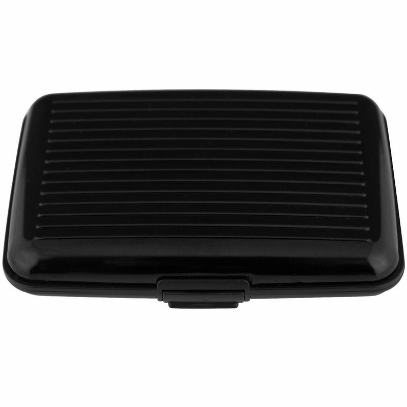 Aluminum Credit Card Wallet - RFID Blocking Case - Black