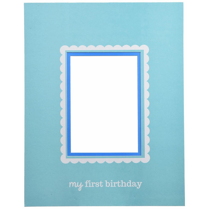 Little Buddy Boys' 1st Birthday Party Autograph Photo Frame , Blue, 14" x 11", Pack of 1