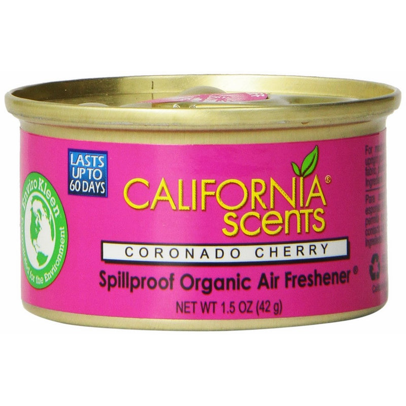 California Scents Spillproof Organic Air Freshener, Coronado Cherry, 1.5 Ounce Canister (Pack of 4)