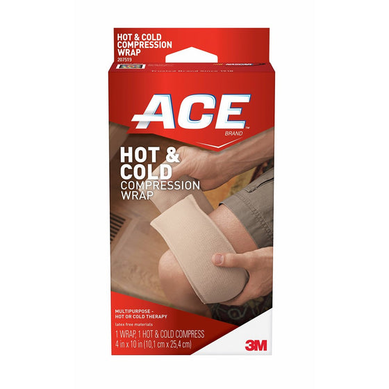 Ace Knitted Cold/Hot Compress Wrap, Reusable, America's Most Trusted Brand of Braces and Supports, Money Back Satisfaction Guarantee