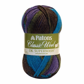 Patons Classic Wool DK Yarn - (3) Light Gauge 100% Wool - 1.75 oz - Welsh Coast - For Crochet, Knitting & Crafting
