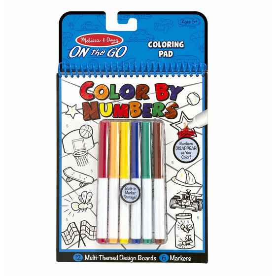 Melissa & Doug On the Go Color by Numbers Kids' Design Boards: Playtime, Construction, Sports, and More