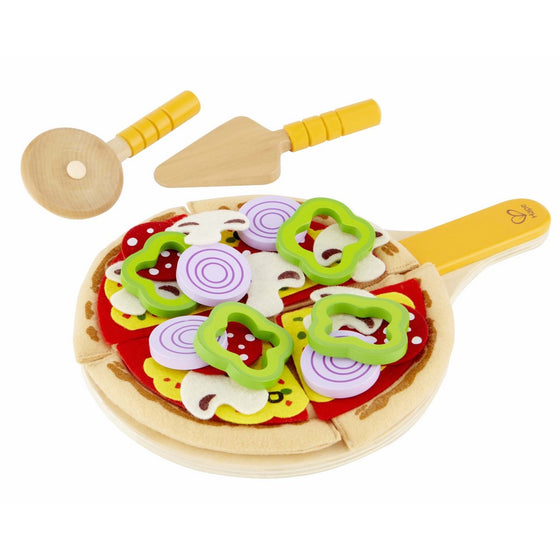 Hape Homemade Wooden Pizza Play Kitchen Food Set and Accessories
