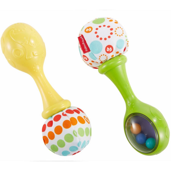 Fisher-Price Rattle 'n Rock Maracas, Green/Yellow