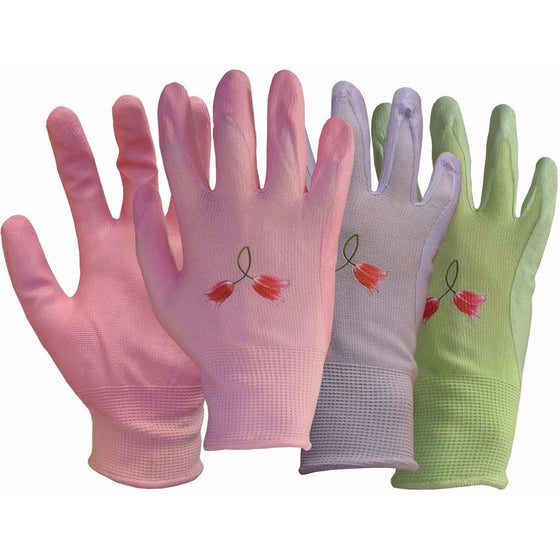 Boss Gloves 8429M Medium Assorted Colors Nylon Knit With Nitrile Gloves