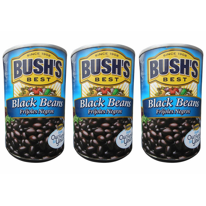Bush's Best BLACK BEANS 15oz (3 Pack)