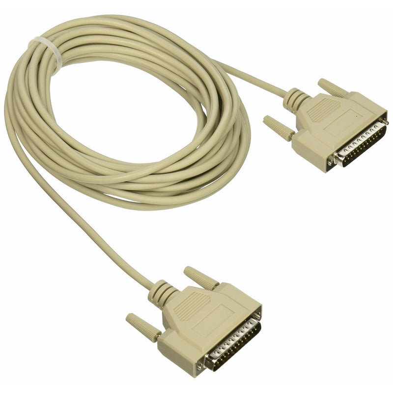 C2G/Cables to Go 03043 DB25 M/M Serial RS232 Null Modem Cable, Beige (25 Feet/7.62 Meters)