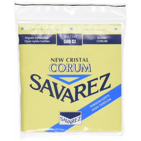Savarez 500CJ Corum Cristal Classical Guitar Strings, High Tension, Blue Card