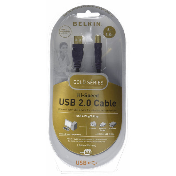 Belkin F3U133V-06-GLD Gold Series 6-Foot Hi-Speed USB 2.0 Cable