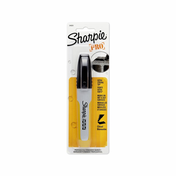 Sharpie Professional Chisel Tip Permanent Markers, 1 Black Marker (34820PP)