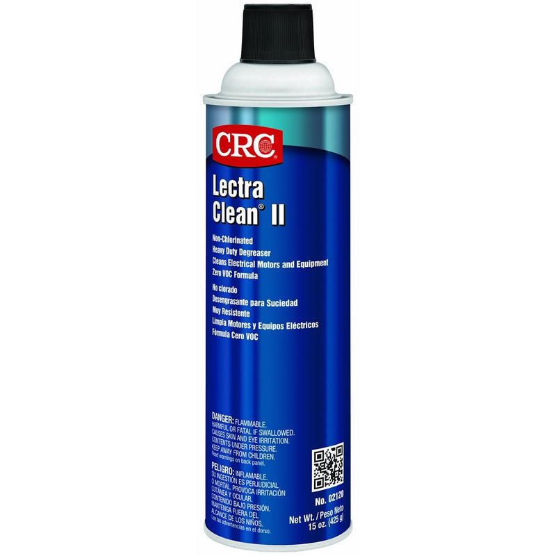 CRC Lectra Clean II Non-Chlorinated Heavy Duty Liquid Degreaser, 15 oz Aerosol Can, Clear