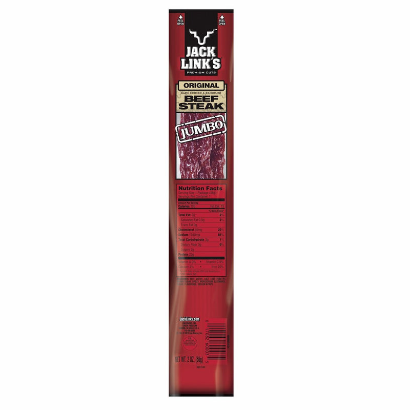 Jack Links Premium Cuts Beef Steak, Original, 2-Ounce (Pack of 12)