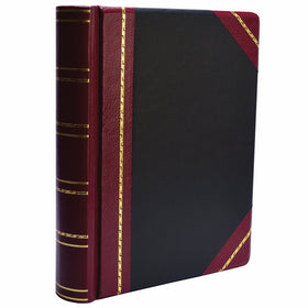 Wilson Jones Minute Book, Binder Only, Letter Size, 500 Page Capacity, Imitation Leather, Red and Black (W397-15)