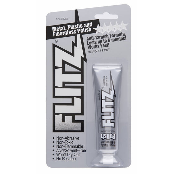 Flitz BP 03511 Metal, Plastic and Fiberglass Polish Paste in 1.76-Ounce Blister Tube