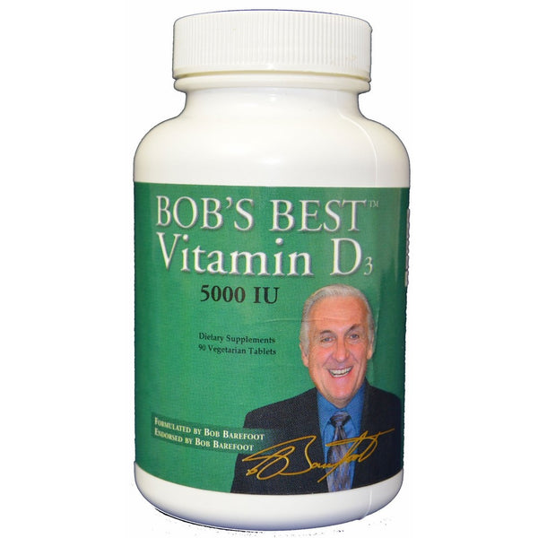 Bob Barefoots Best Vitamin D3 5000 IU - 90 Vegetarian tablets