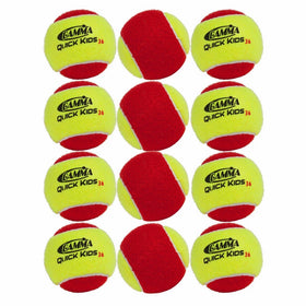 Gamma Sports Kids Training (Transition) Balls, Yellow/Red, Quick Kids 36, 12-Pack