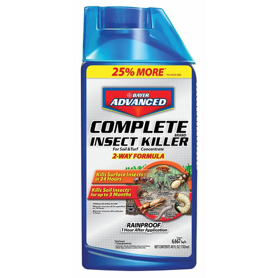 Bayer Advanced 700270 Complete Insect Killer for Soil and Turf Concentrate, 40-Ounce