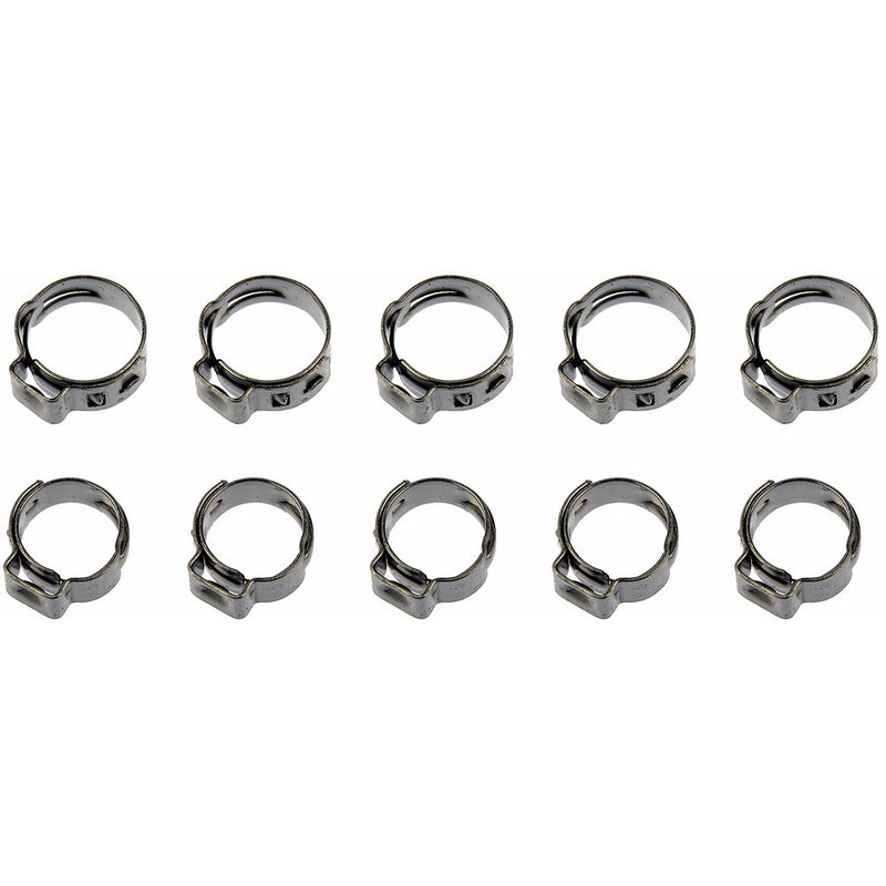 Dorman 800-306 Fuel Line Pinch Clamp Assortment - (5) 5/16In. and (5) 3/8In, 10 Piece