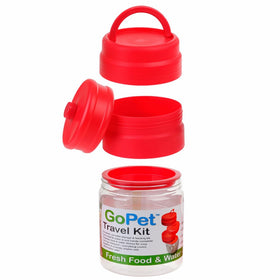 New Age Pet GoPet Travel Food and Water Mess Kit